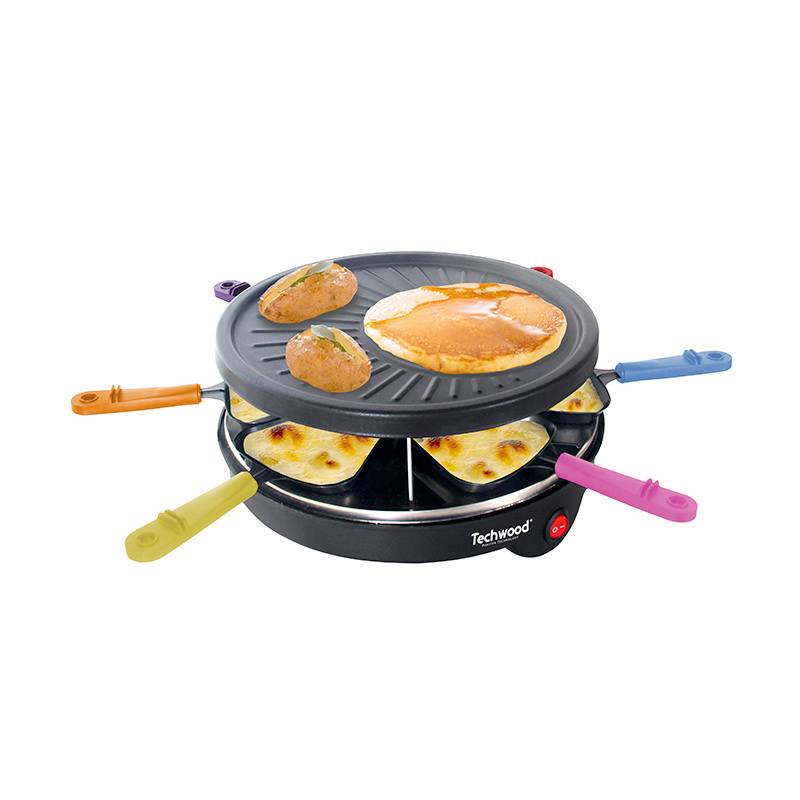 Raclette Techwood 6 Personnes - Poelons Avec Manches Colore Bon état -  reconditionné disponible sur Electro Depot